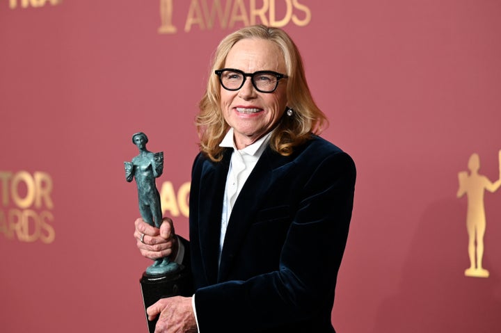 Amy Madigan wins Best Supporting Actress for her mysterious character as Aunt Gladys in 