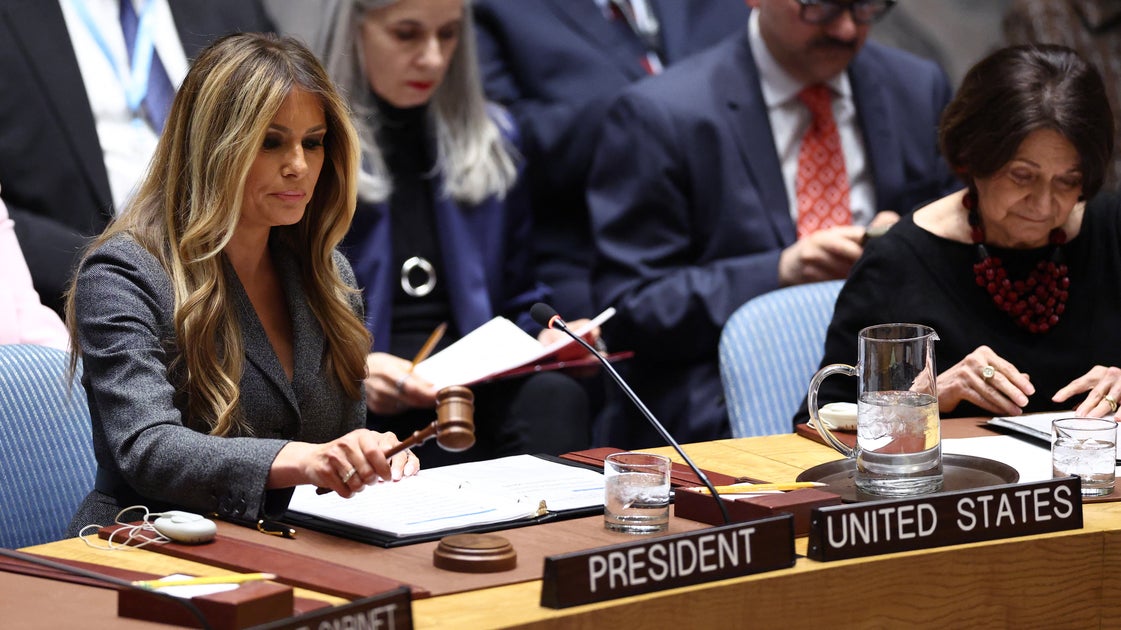 Melania Trump Chairs UN Security Council Meeting As U.S. Bombs Iran
