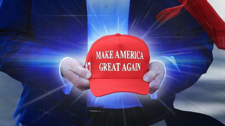 The (for better or worse) "iconic" slogan hats serve as "walking headlines" for Trump's branding, Chan notes. 