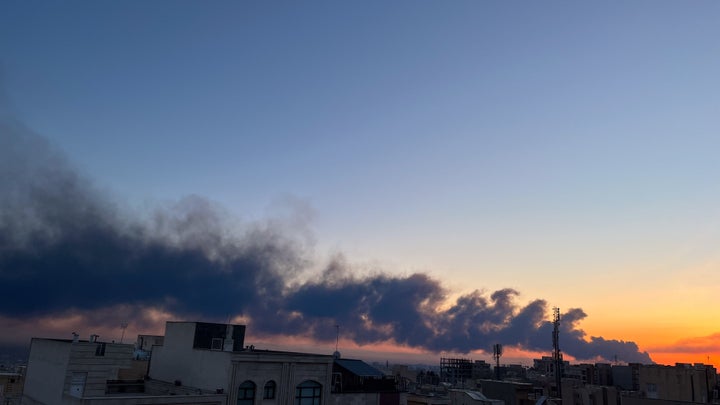 Plumes of smoke rise following reported explosions in Tehran on March 3 after Iran's Supreme Leader Ayatollah Ali Khamenei was killed in joint U.S. and Israeli strikes on February 28.