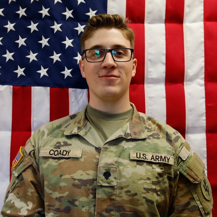 MARCH 3: (EDITOR'S NOTE: This Handout image was provided by a third-party organization and may not adhere to Getty Images' editorial policy.) In this handout photo provided by the U.S. Army Reserve on March 3, 2026, pictured is Sergeant Declan Coady (posthumously promoted from Specialist), 20 years old, a resident of Des Moines, Iowa, enlisted in the Army Reserve in 2023 as a 25B (Army Information Technology Specialist). He was assigned to the 103rd Sustainment Command (Expeditionary) in Des Moines, Iowa. The Department of Defense announced the death of four United States Army Reserve soldiers on March 1, 2026 in Kuwait at the Port of Shuaiba, during Operation Epic Fury. (Photo by Handout/ U.S. Army Reserve via Getty Images)