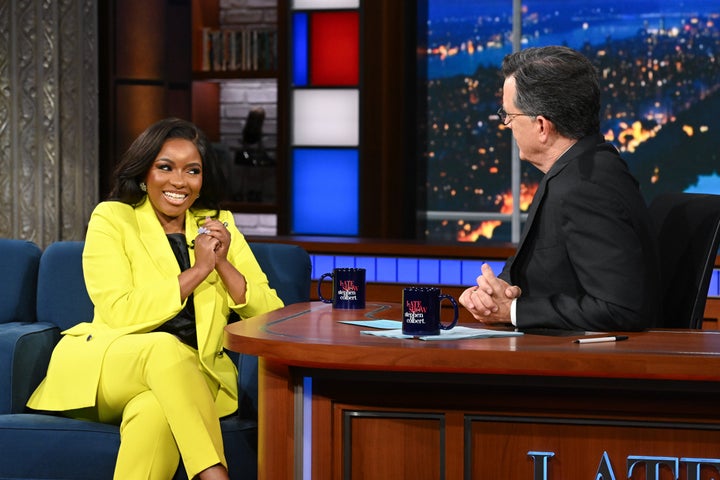 Rep. Jasmine Crockett (D-Texas) on “The Late Show with Stephen Colbert” in 2025.