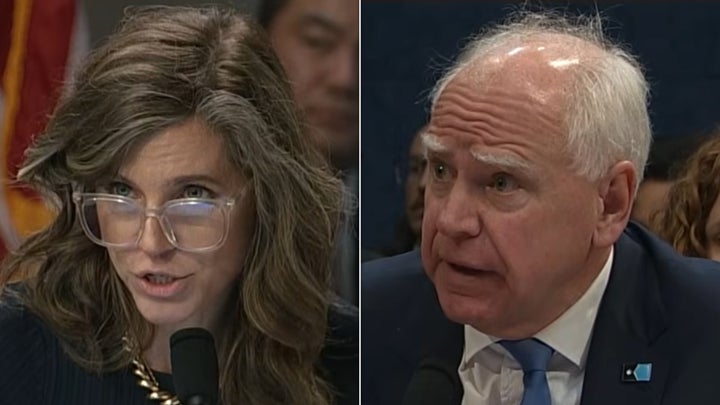 Rep. Nancy Mace (R-S.C.) and Minnesota Gov. Tim Walz (D) clashed during a House Oversight Committee hearing on March 4.