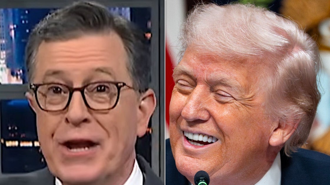 Stephen Colbert erwischt Trump dabei, wie er das eine Wort sagt ...