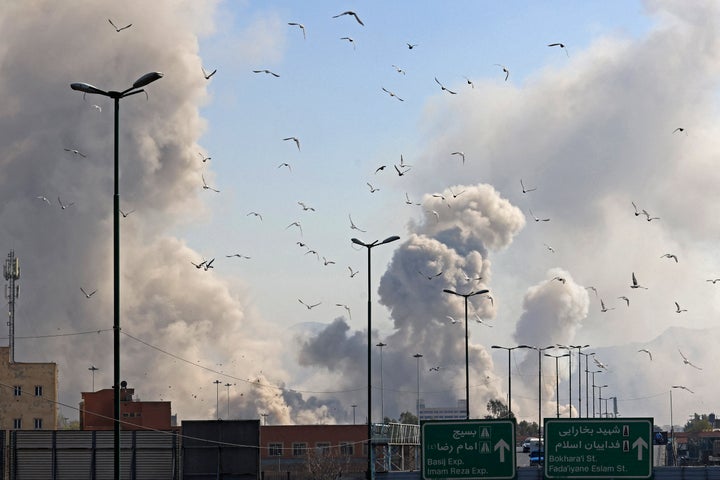 A plume of smoke rises after a strike on the Iranian capital of Tehran on March 5, 2026. Israel pounded Tehran with fresh strikes and Iran targeted Kurdish guerilla groups in Iraq on March 5 as a spiralling war in the Middle East engulfed the entire region.