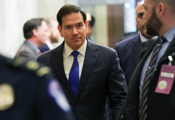 WASHINGTON, DC - MARCH 03: U.S. Secretary of State Marco Rubio arrives to deliver Congressional briefings on Iran at the U.S. Capitol on March 3, 2026 in Washington, DC. Trump administration Cabinet officials will be briefing all lawmakers in the House and Senate on U.S. and Israeli attacks on Iran. (Photo by Kevin Dietsch/Getty Images)