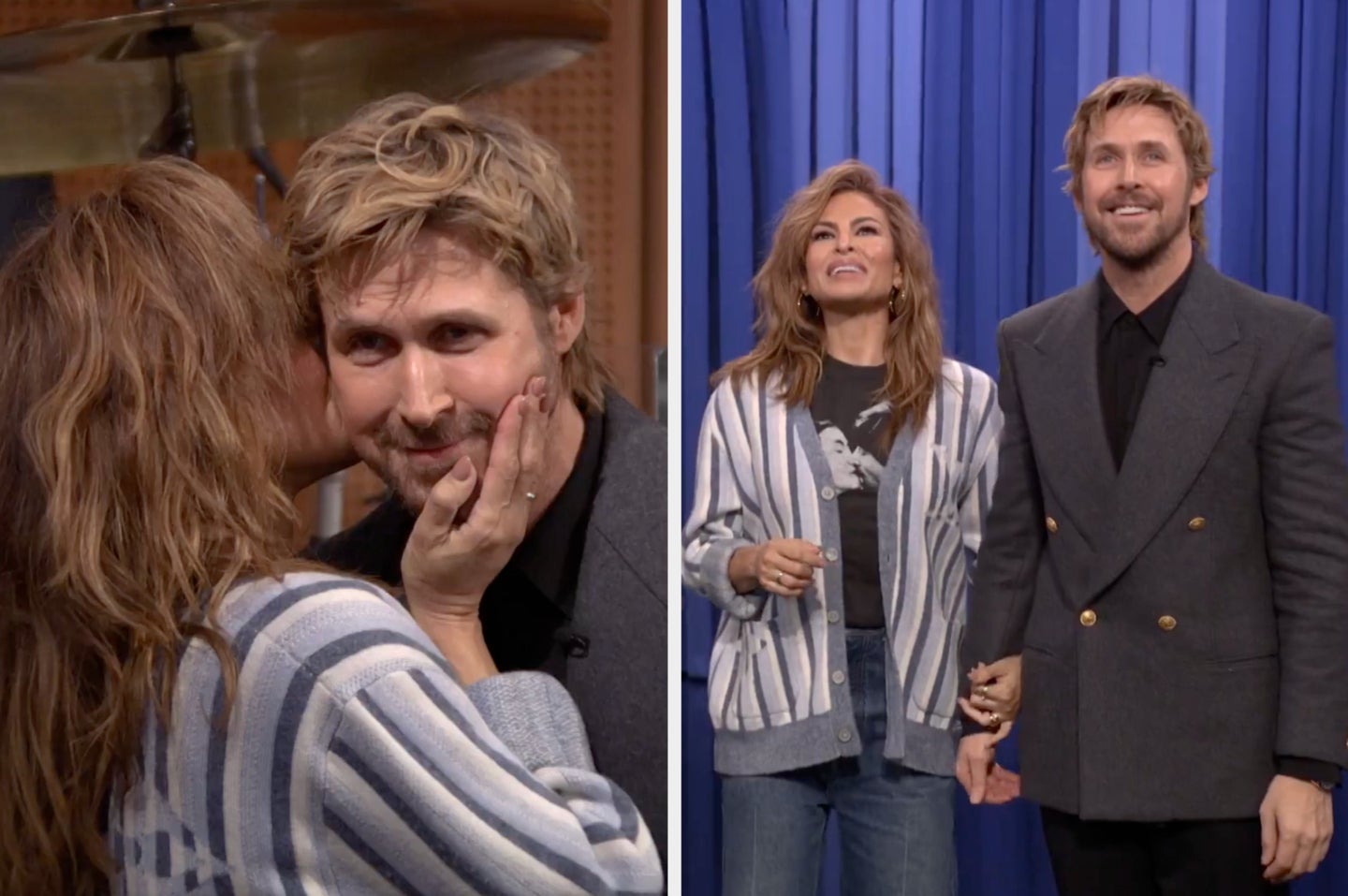 Eva Mendes And Ryan Gosling Share Rare PDA Moment On Jimmy Fallo ...