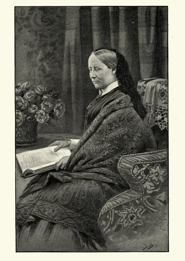 Vintage engraving of Elizabeth Gaskell, an English novelist, biographer, and short story writer