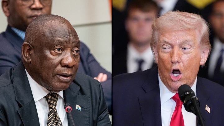 South Africa’s president, Cyril Ramaphosa (left), condemned U.S President Donald Trump’s refugee policy as "racist."
