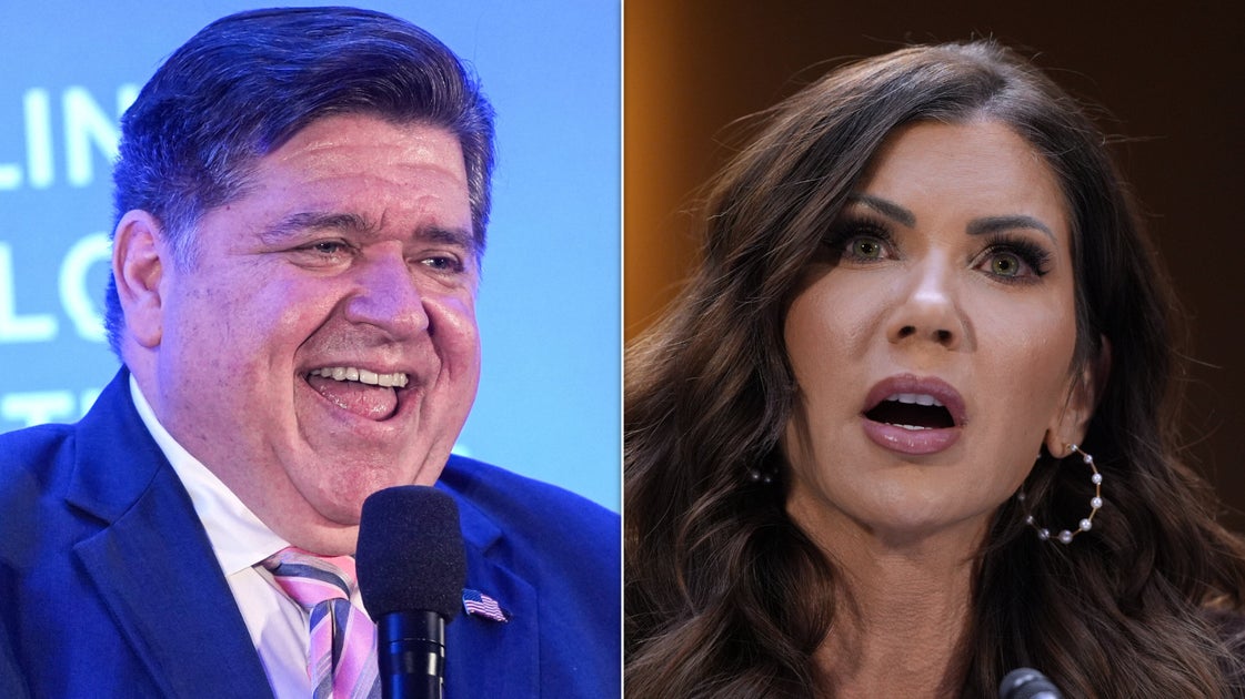 JB Pritzker Trolls Kristi Noem With Updated Job Title Referencing Her Former Dog Days