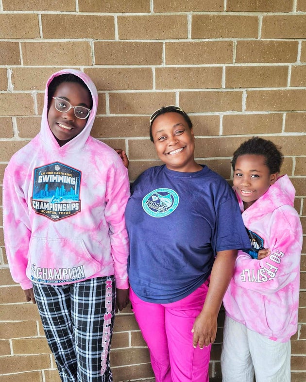 The author with her family