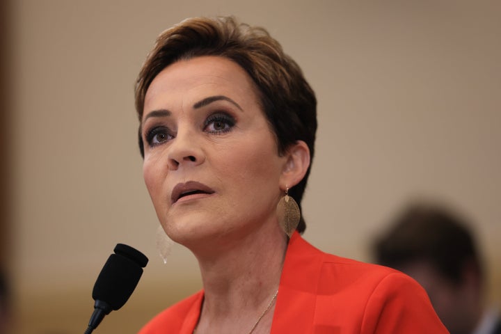 WASHINGTON, DC - JUNE 25: Senior Advisor for the U.S. Agency for Global Media Kari Lake speaks during a House Committee on Foreign Affairs hearing on June 25, 2025 in Washington, DC. (Photo by Joe Raedle/Getty Images)