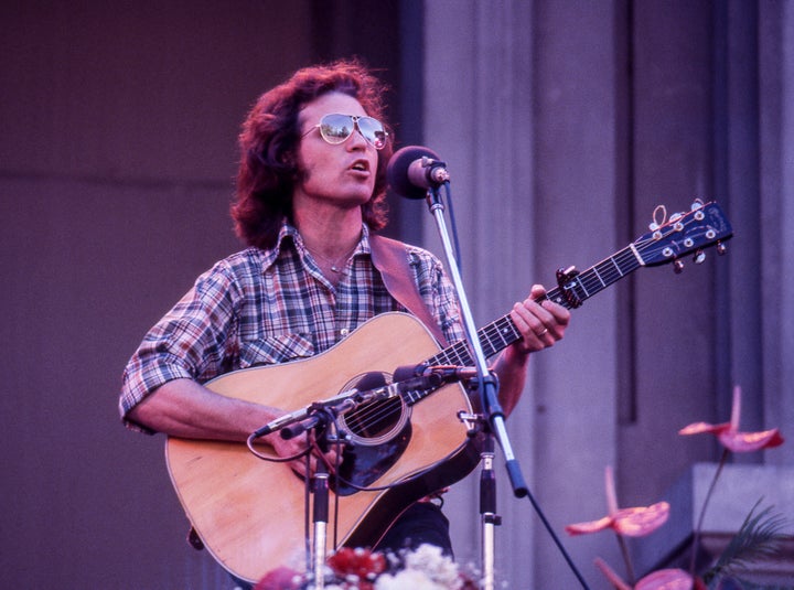 ' 1 Country Joe McDonald performs during the Bread & Roses Festival at the Greek Theater in Berkeley, California, on October 9, 1977. The rocker died at age 84 on Sunday.