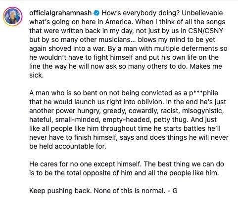 Graham Nash on Instagram