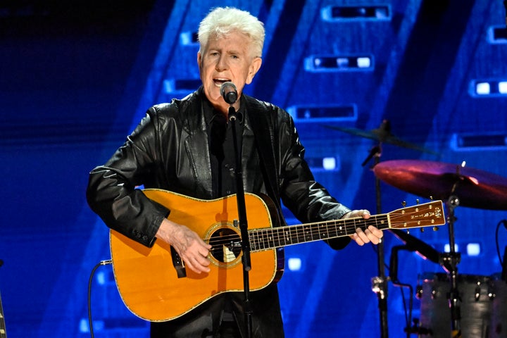 Graham Nash performs on stage during the FIREAID benefit concert for California Fire Relief at the Kia Forum on January 30, 2025 in Inglewood, California.