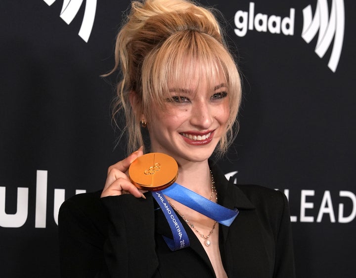Amber Glenn at the 37th Annual GLAAD Media Awards.
