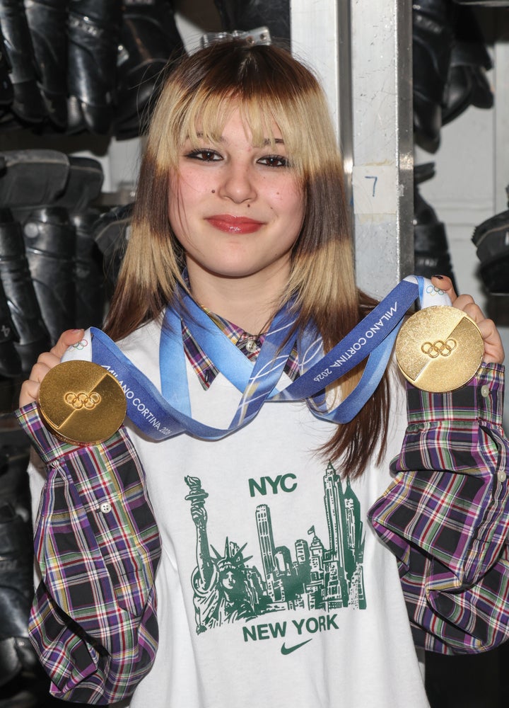 Liu attends an Olympic event in New York City at Rockefeller Center on March 3, 2026.