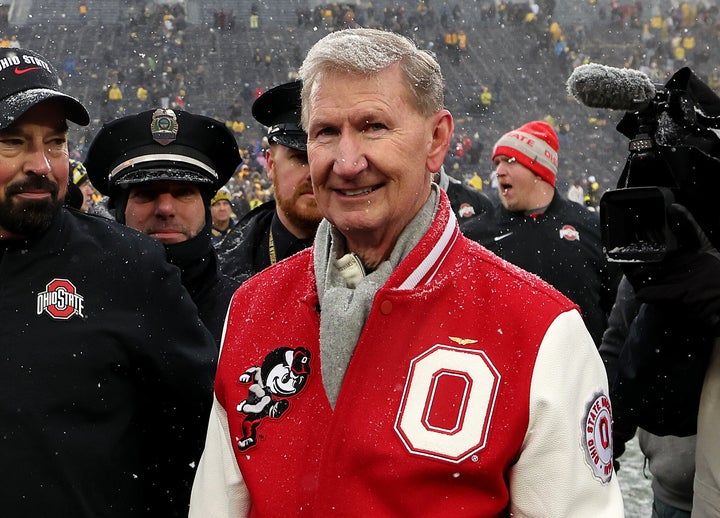 Then-OSU President Walter "Ted" Carter Jr. at Michigan Stadium on November 29.
