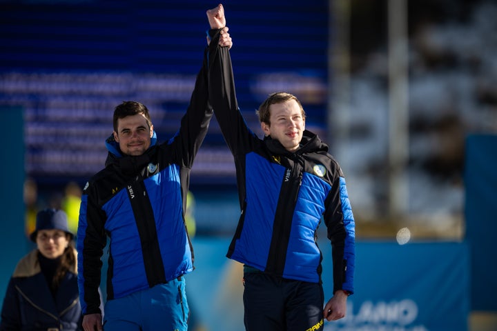 Winter Paralympic star says ChatGPT helped him win silver 1 Silver medalist Maksym Murashkovskyi and guide Vitaliy Trush of the Ukrainian team.