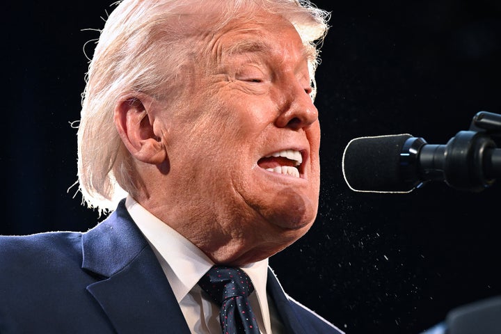 U.S. President Donald Trump speaks to the Republican Members Issues Conference at Trump National Doral Miami on March 9 in Doral, Florida. House Republicans are in Florida for their annual retreat as the war in Iran continues and gas prices rise nationally.