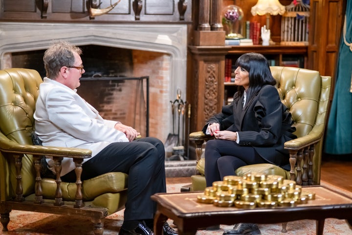 The Celebrity Traitors champion Alan Carr and presenter Claudia Winkleman