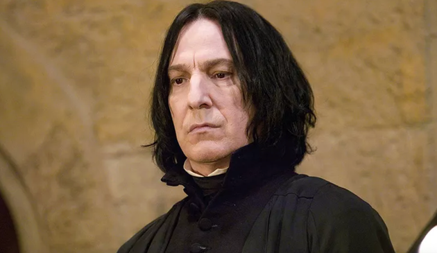 Alan Rickman in character as Snape in Harry Potter