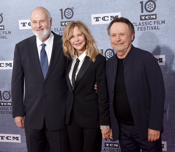 Rob Reiner, Meg Ryan and Billy Crystal at the 30th anniversary screening of “When Harry Met Sally” in Hollywood in 2019.