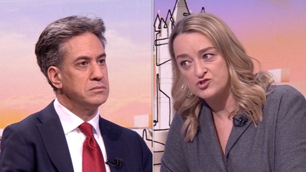 Ed Miliband and Laura Kuenssberg
