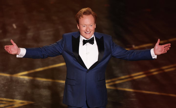 Conan O'Brien made a not-so-subtle comment about President Donald Trump and his ties to late convicted sex offender Jeffrey Epstein during his opening monologue at Sunday's Academy Awards.
