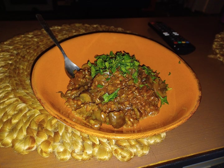 Mushrooms with Farro