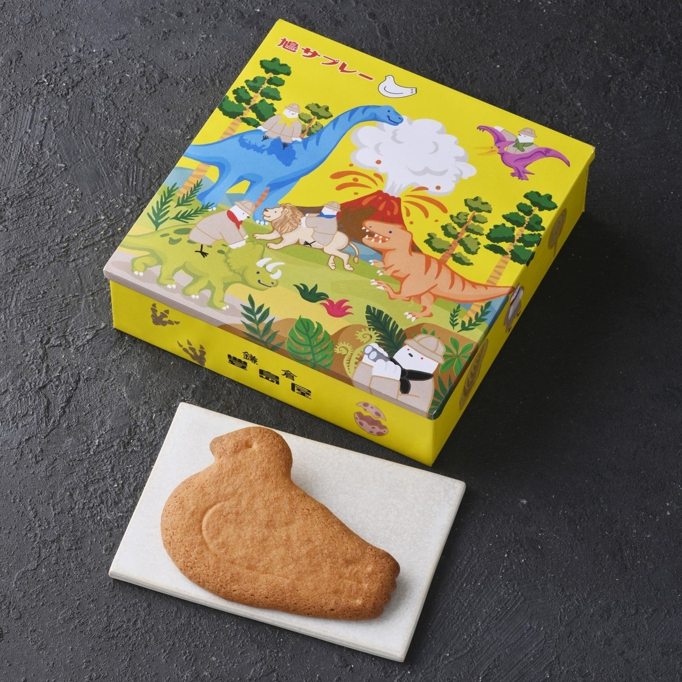 【新品未開封 / おまけつき】豊島屋 全国銘菓展 鳩サブレー 恐竜缶と恐竜トート 新品未開封 全国銘菓展 豊島屋 恐竜トートバッグ ＆ 鳩サブレー缶