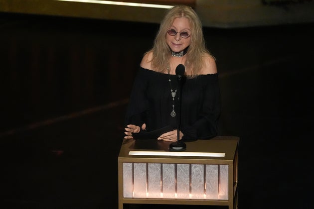 Barbra Streisand on stage at the 2026 Oscars over the weekend