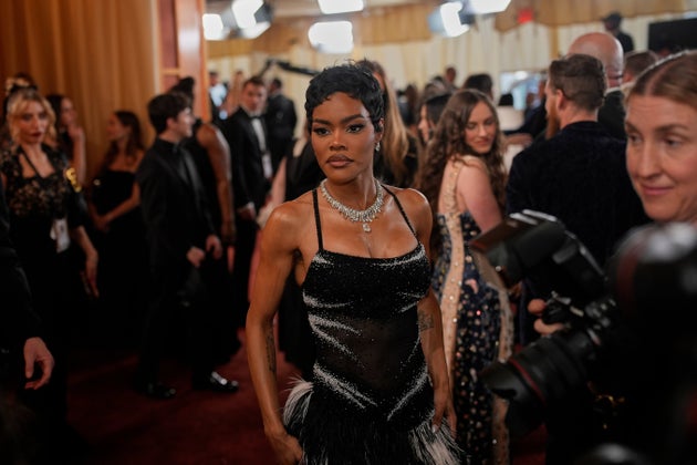 Teyana Taylor on the Oscars red carpet on Sunday night
