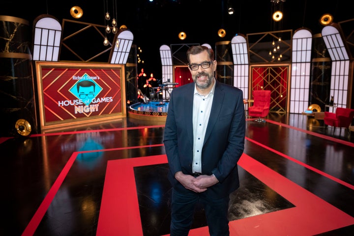 Richard Osman on the set of House Of Games