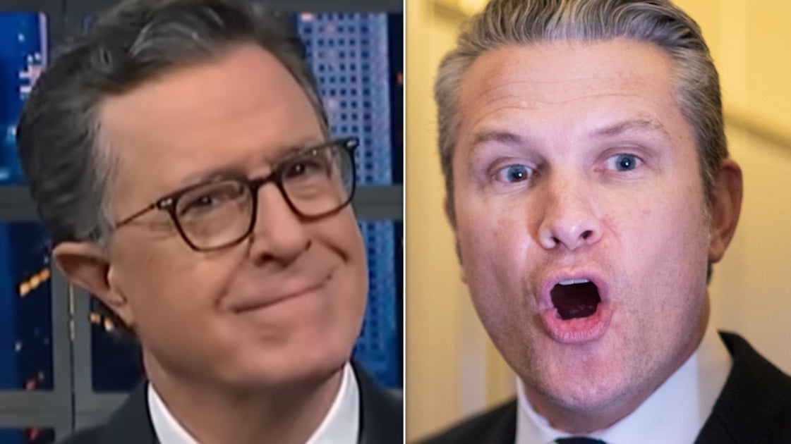 Stephen Colbert Momentarily Stunned Into Silence By Pete Hegseth’s ‘Ironclad Logic’ On Iran