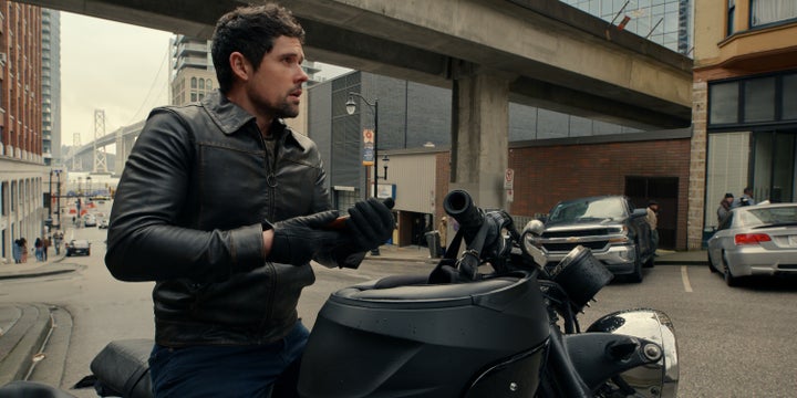 Benjamin Hollingsworth on the set of Virgin River