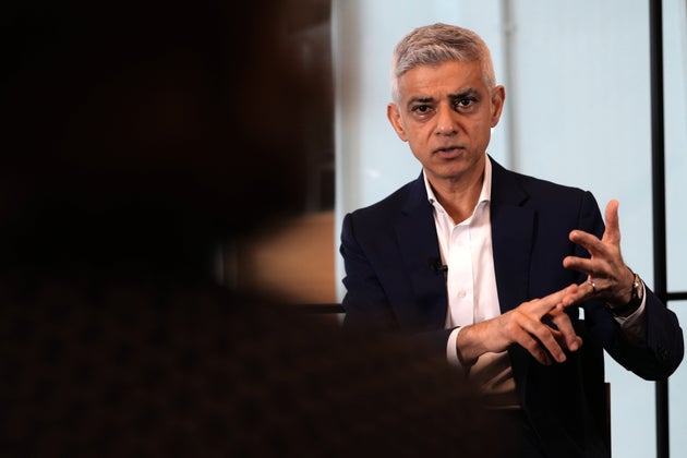 Mayor of London Sadiq Khan speaks during an interview in London earlier this year.