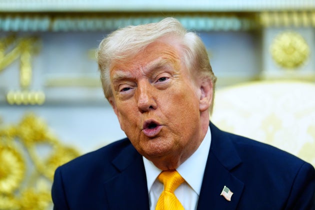 President Donald Trump speaks during a meeting with Japan's Prime Minister Sanae Takaichi in the Oval Office of the White House, Thursday, March 19, 2026, in Washington. (AP Photo/Alex Brandon)