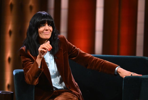 Claudia Winkleman on the set of her BBC talk show