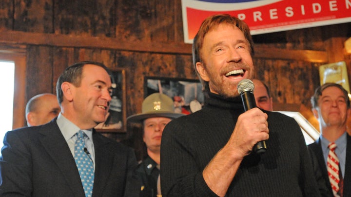 Chuck Norris campaigned for Mike Huckabee during the 2008 Republican presidential primaries.
