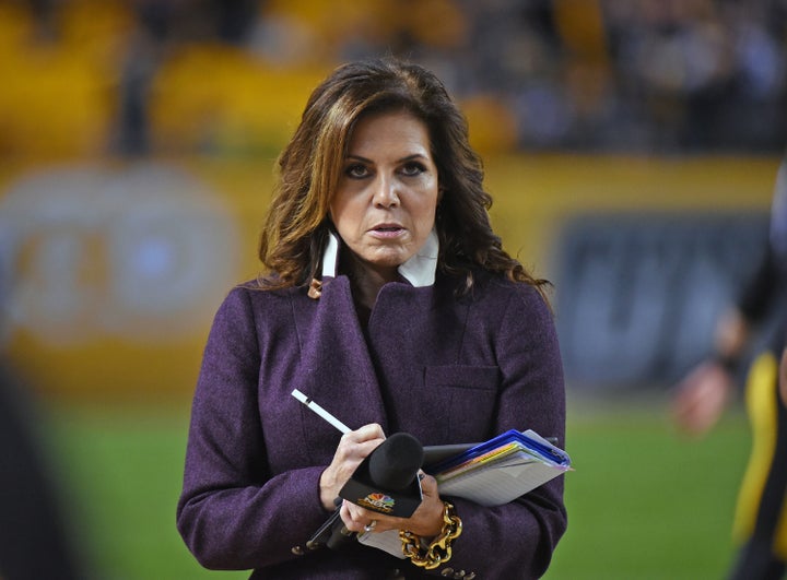 Tafoya, when she was a NBC Sports sideline reporter, in 2016.