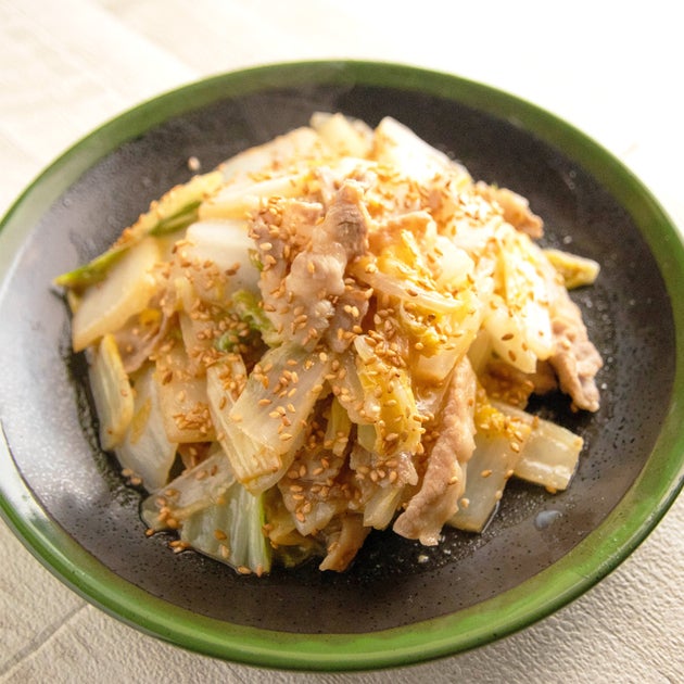 白菜と豚バラのバターみそ炒め