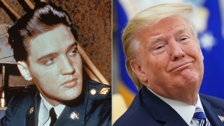 Elvis Presley and President Donald Trump.