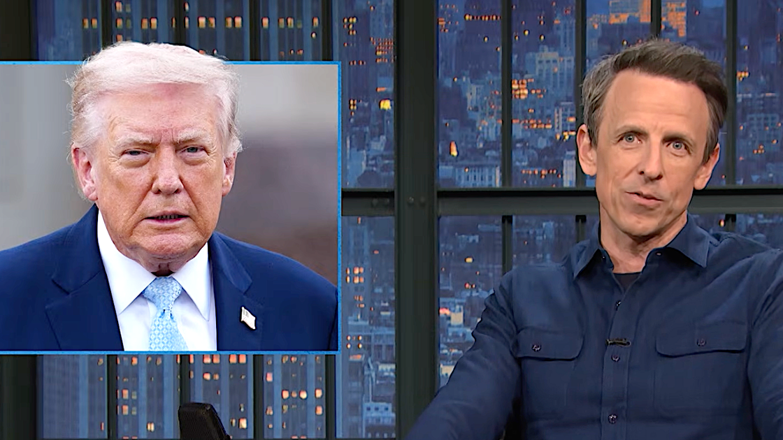 Seth Meyers Offers A Wild Theory For Trump’s Endgame In Iran