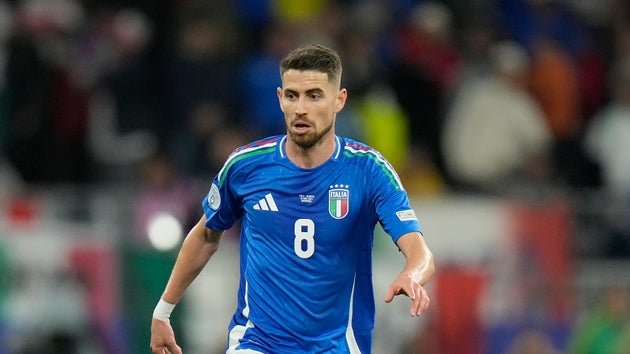 Jorginho on the pitch during the Euro 2024 tournament