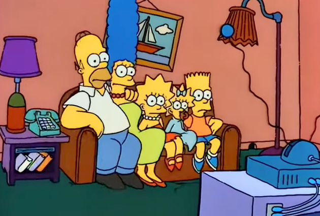 The Simpsons as depicted in the show's early years