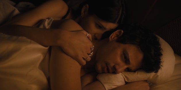 Camila Morrone as Rachel Harkin and Adam DiMarco as Nicky Cunningham in Something Very Bad Is Going To Happen