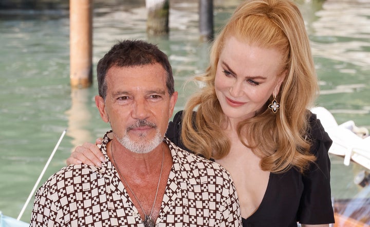 Antonio Banderas, left, and his "Babygirl" co-star Nicole Kidman attended Italy's Venice Film Festival in 2024.