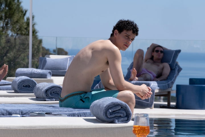 Adam DiMarco as Albie in the second season of The White Lotus