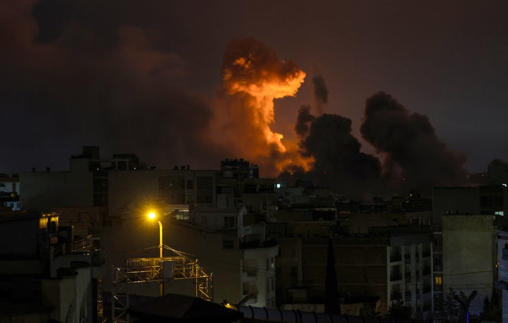 TEHRAN, IRAN - MARCH 28: A large plume of smoke rises over Tehran after explosions were reported in the city during the night on March 28, 2026 in Tehran, Iran. The United States and Israel continued their joint attack on Iran that began on February 28. Iran retaliated by firing waves of missiles and drones at Israel, and targeting U.S. allies in the region. (Photo by Getty Images)
